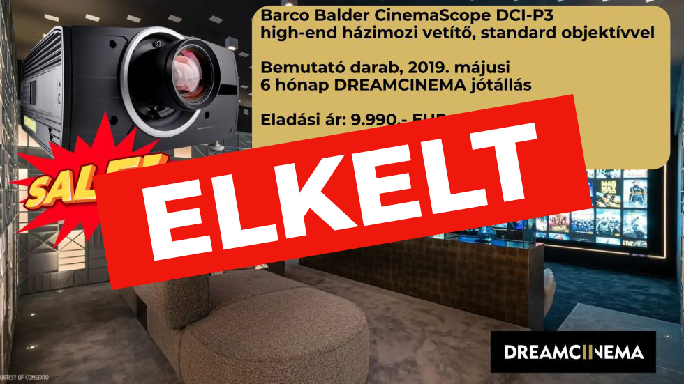 Barco Balder CinemaScope DCI P3 demó házimozi vetítő eladó